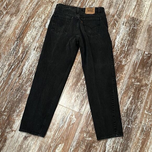 Vintage Levi’s 550 Relaxed Fit Orange Tab Black Jeans - Picture 7 of 9